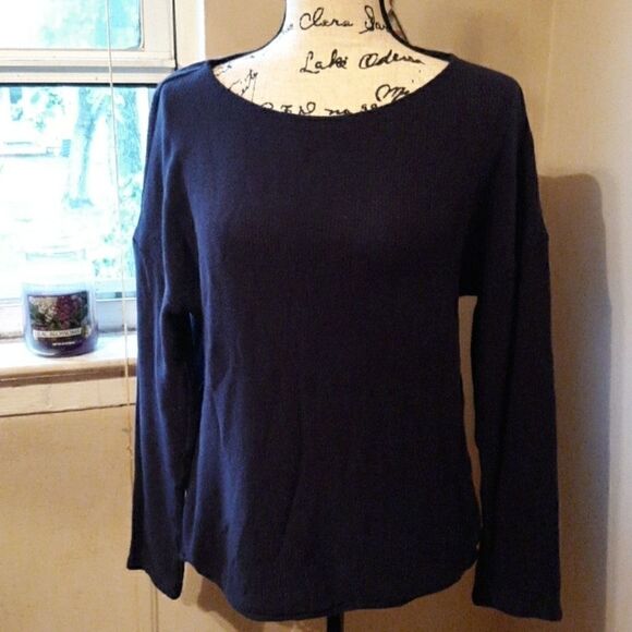 ANTHRO POSTMARK NAVY BLUE CREWNECK SWEATER S - Picture 1 of 5